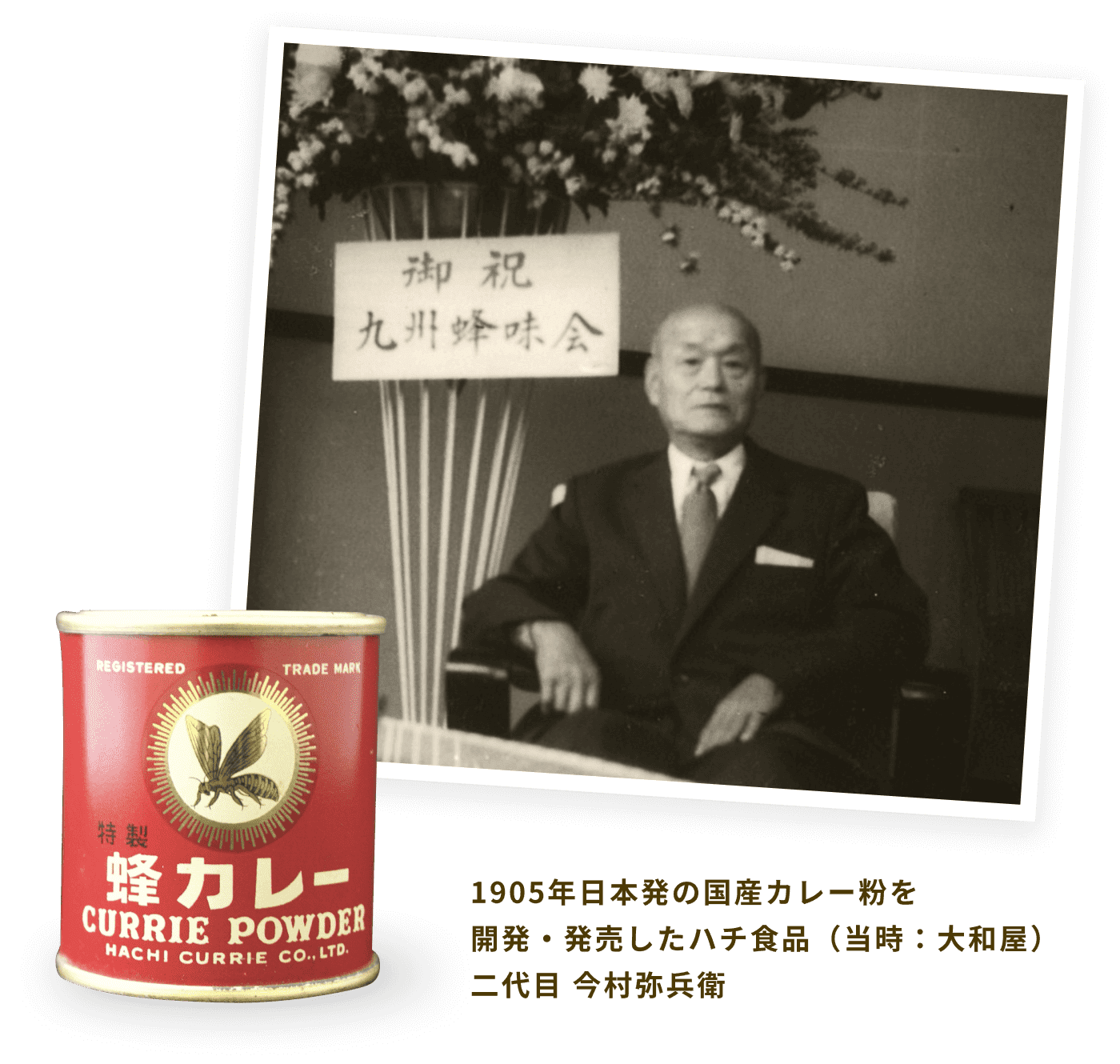 1905年日本発の国産カレー粉を開発・発売したハチ食品（当時：大和屋）二代目 今村弥兵衛