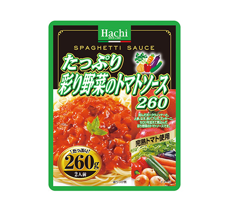 たっぷり彩り野菜のトマトソース260 ハチ食品 Hachi のレトルトカレー レトルト食品