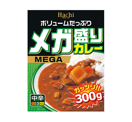 メガ盛りカレー 中辛 ハチ食品 Hachi のレトルトカレー レトルト食品
